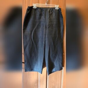 JM Collection Black Linen Pants